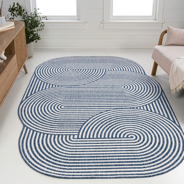 Margot Modern Geometric Arch Stripe Area Rug